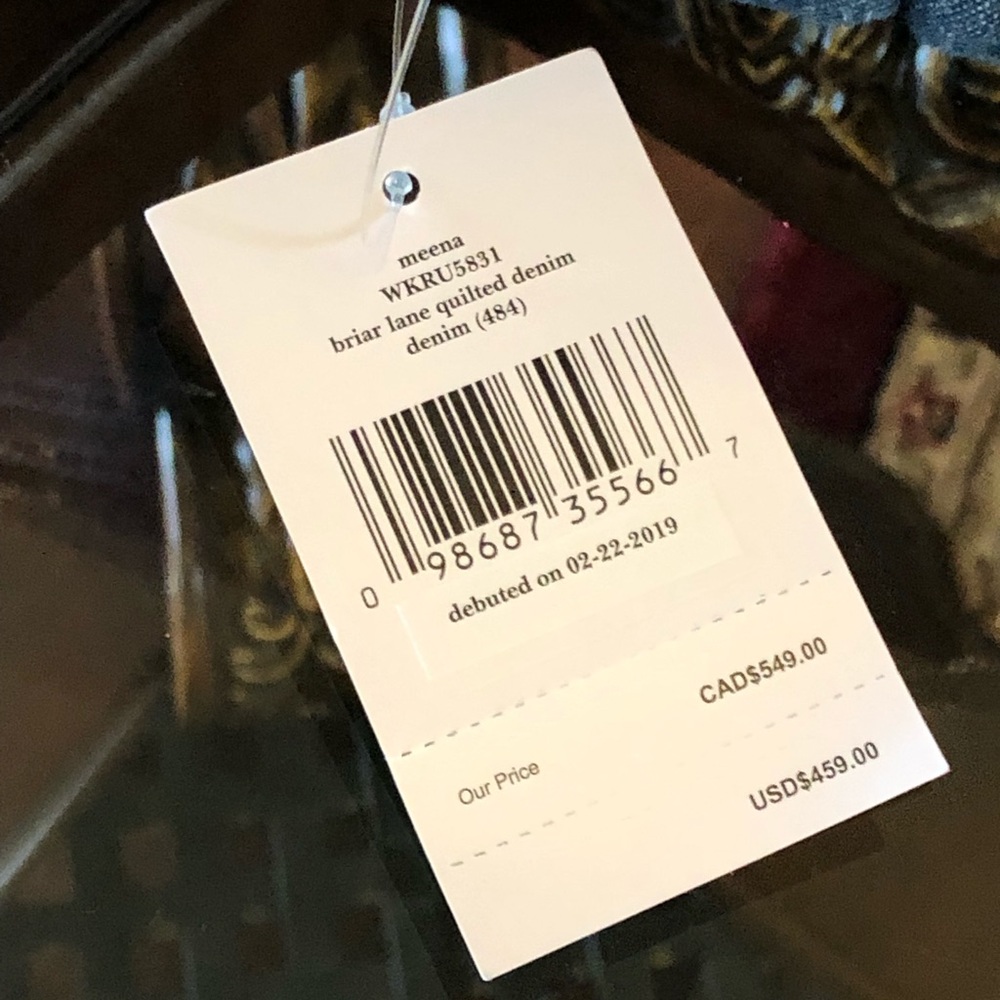 NWT Kate spade denim quilted Meena handbag - Picture 2 of 5